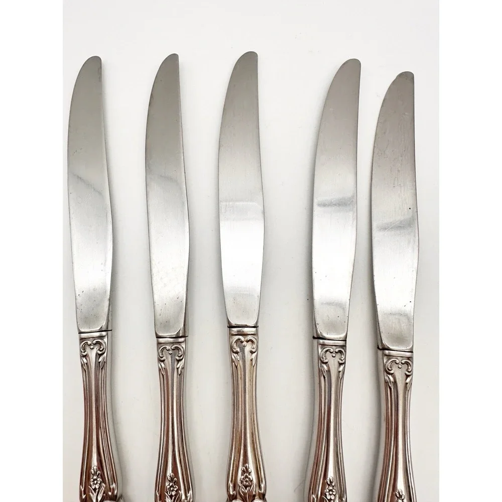 Oneida Community Stainless Louisiana  5 Piece Dinner Knife Set